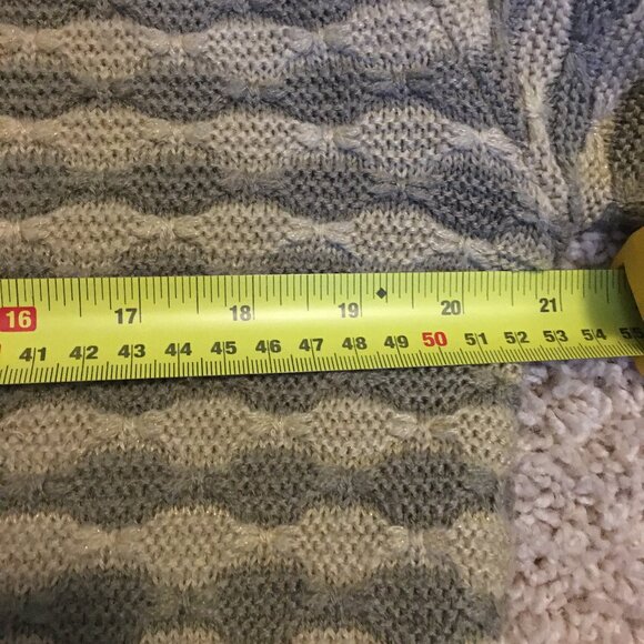 Vintage Sage and Cream Chunky Knitted Button Down Cottagecore Cardigan - Picture 8 of 12